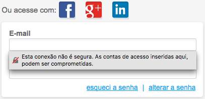 Aviso de segurança em formulário no Firefox