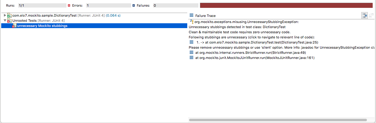 mockito-2-output-unused-stub